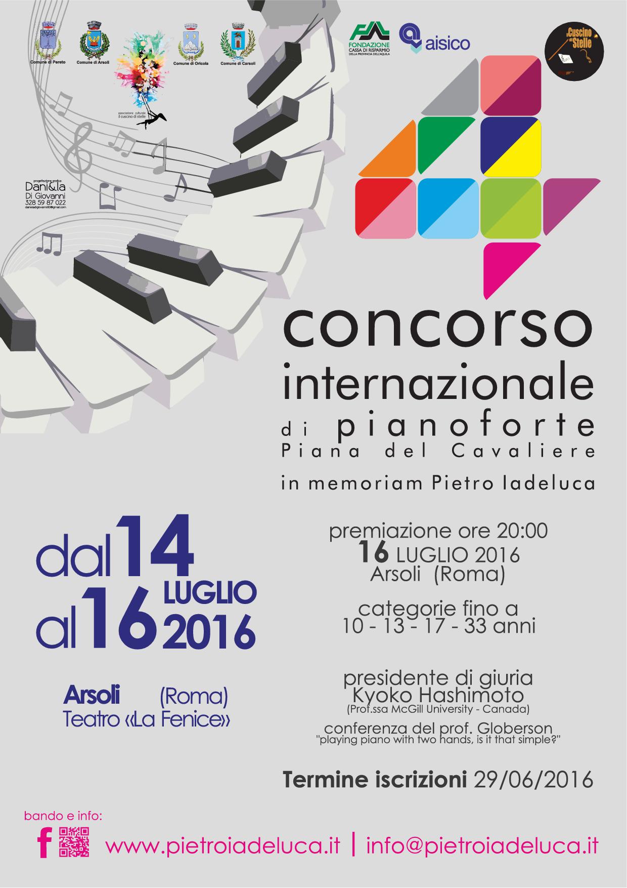 Locandina del 4° Concorso Pianistico