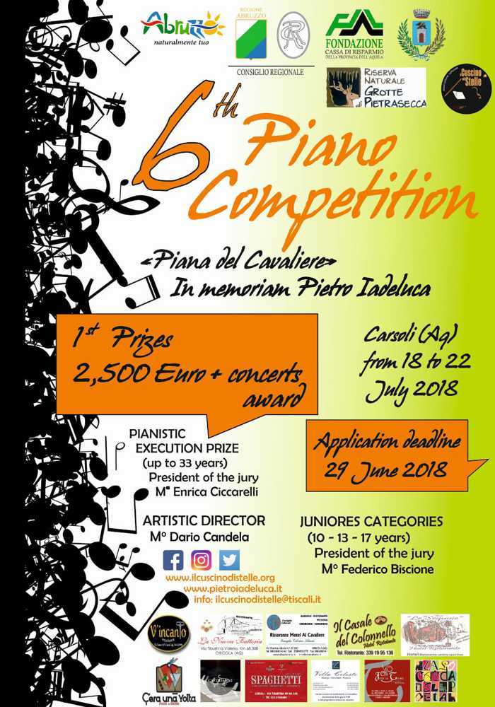 Playbill of the 6th International Piano Competition